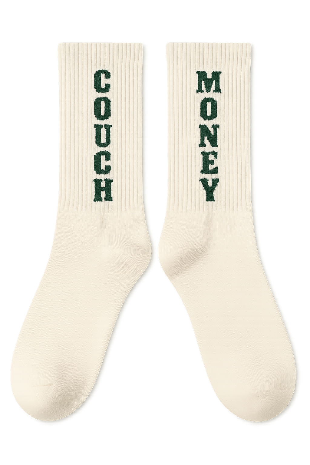 Couch Money™ Ribbed Crew Socks