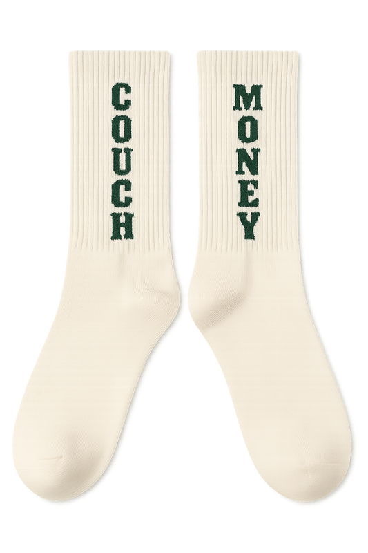 Couch Money™ Ribbed Crew Socks