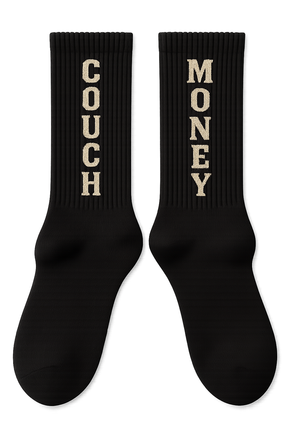 Couch Money™ Ribbed Crew Socks