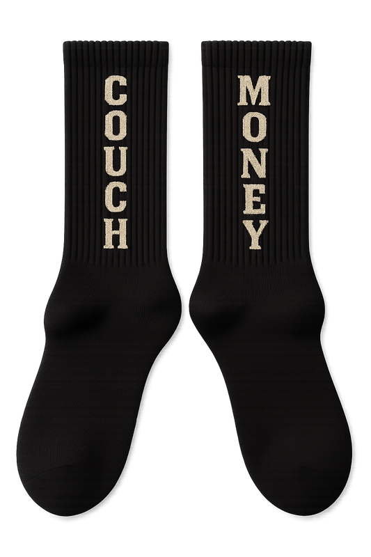 Couch Money™ Ribbed Crew Socks